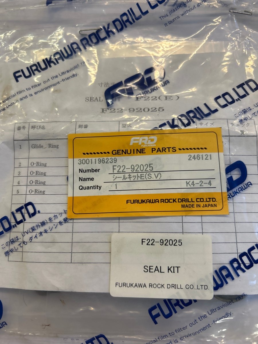 Pakningsett safty valve Furukawa F22 - Dagenborg Maskin AS