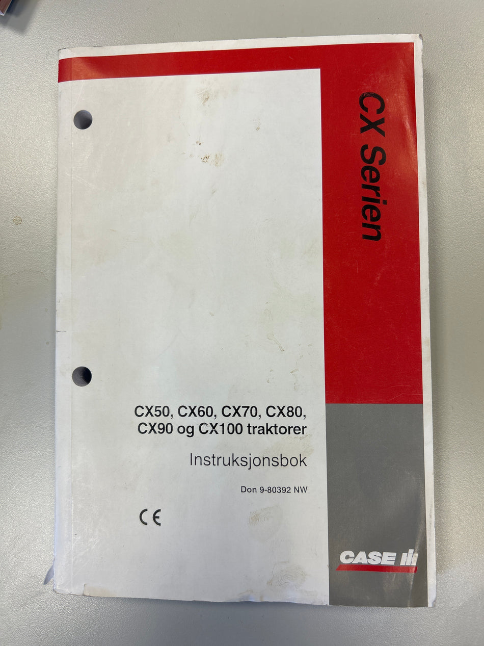 Instruksjonsbok Case IH CX50-CX100 Norsk